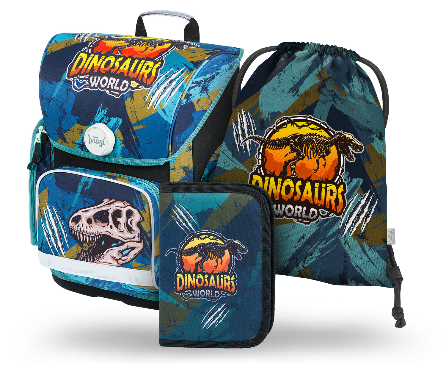 baagl-school-sets-ergo-dinosaurs-world-cartable-set-dinosaure image 1
