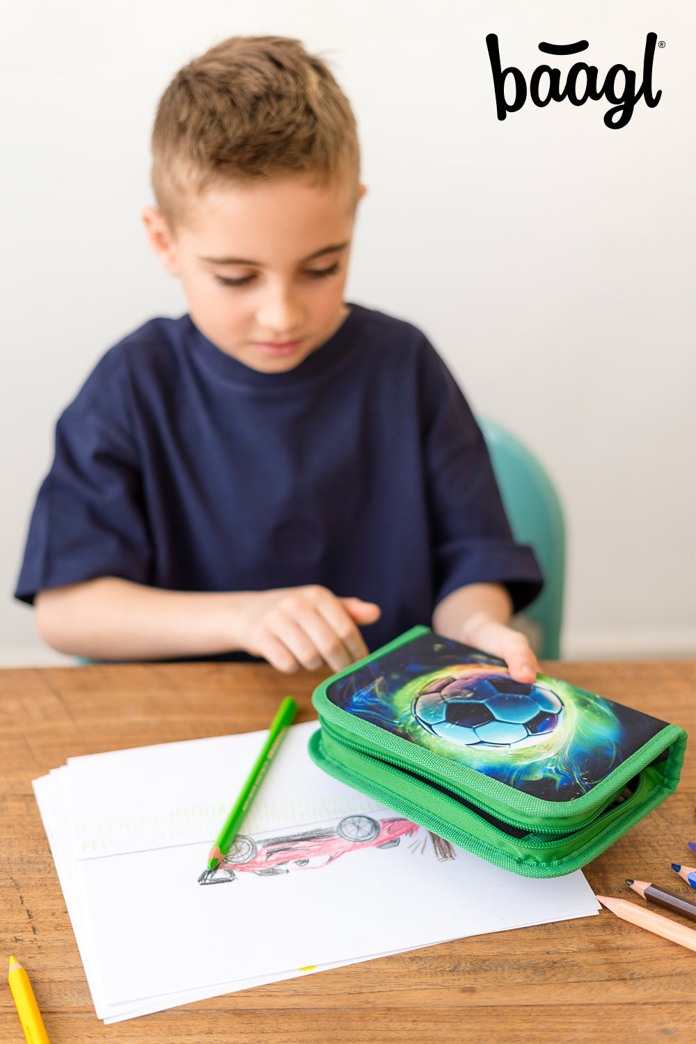 baagl-football-green-ball-trousse-scolaire-1-compartiment-foot image 6