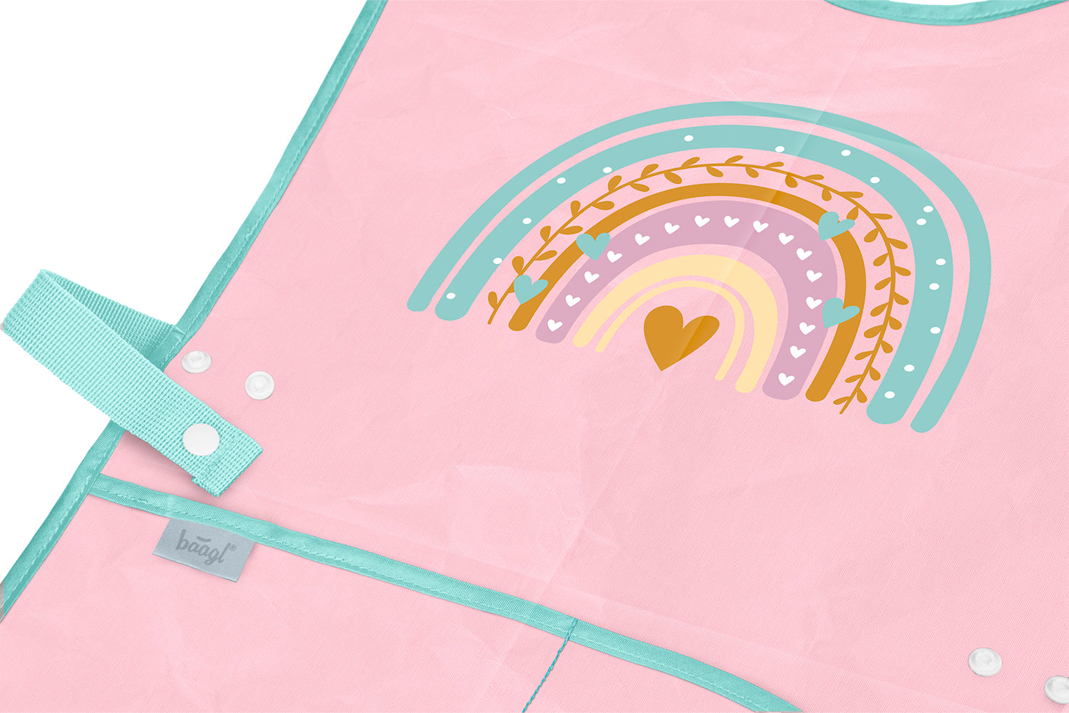 baagl-pink-rainbow-tablier-enfant-peinture-lavable image 3