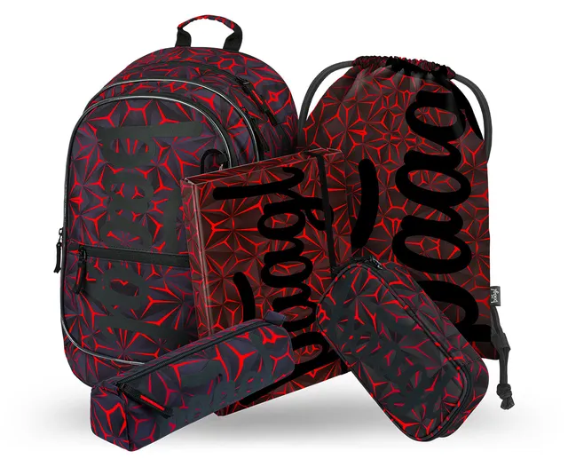 baagl-core-red-polygon-ii-ensemble-scolaire-5-pi-ces-25-l image 1