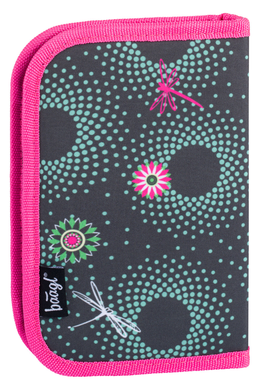 baagl-classic-flowers-trousse-scolaire-1-compartiment-vide image 2