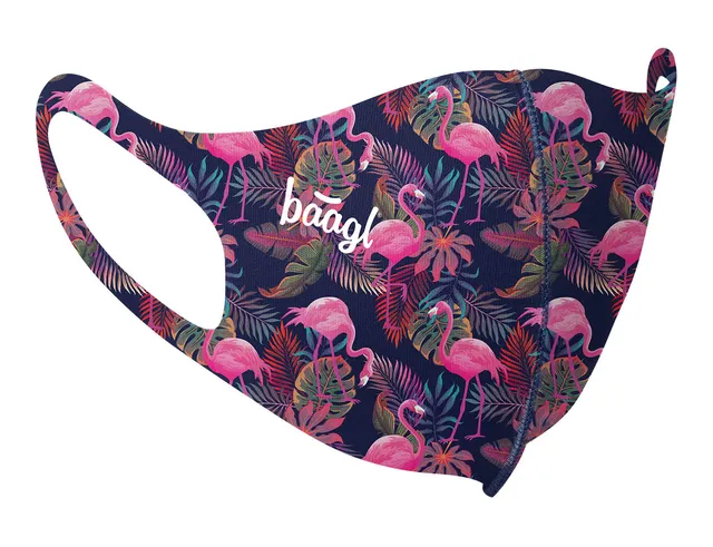 baagl-flamingo-masque-tissu-enfant-rose-antibact-rien image 1