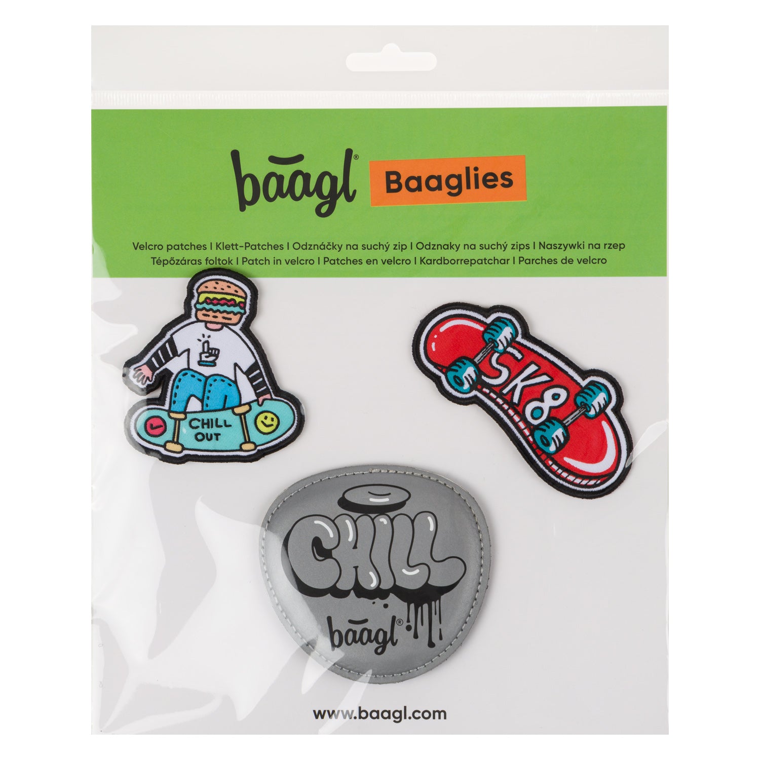 baagl-baaglies-chill-skate-sk8-patchs-sac-lot-3-velcro image 4