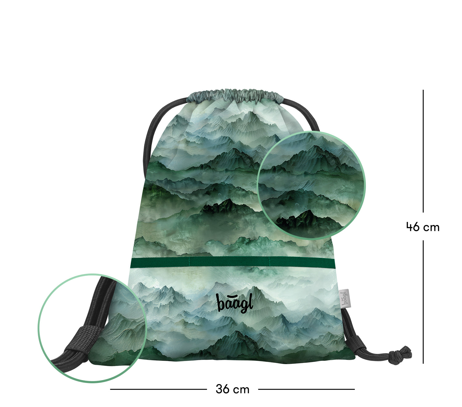 baagl-dino-sac-gym-enfant-mousqueton-motif-dinosaure image 3