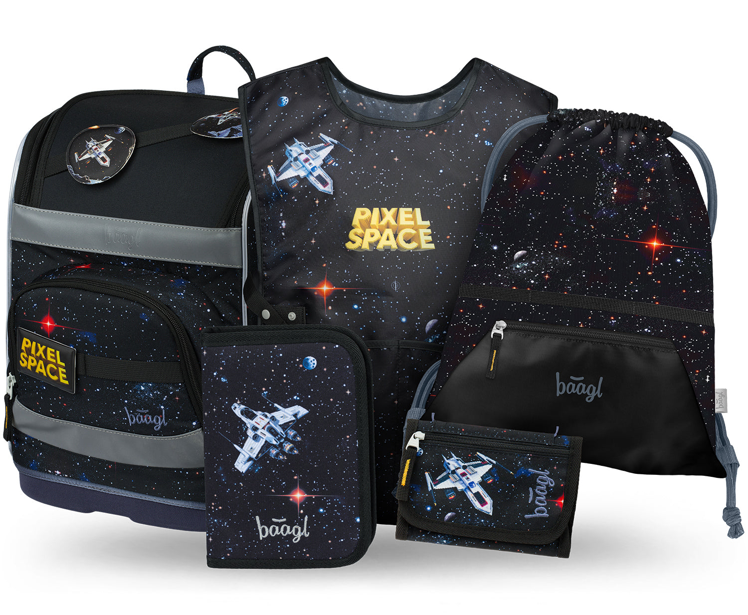 baagl-zippy-plus-pixel-space-cartable-3-pi-ces-cp image 1