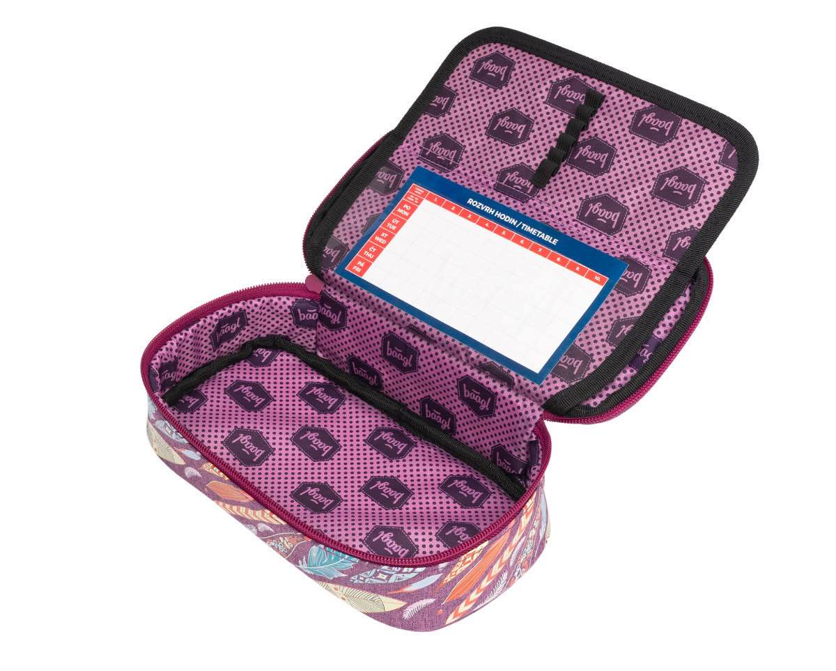 baagl-feathers-trousse-scolaire-rigide-double-fille image 2