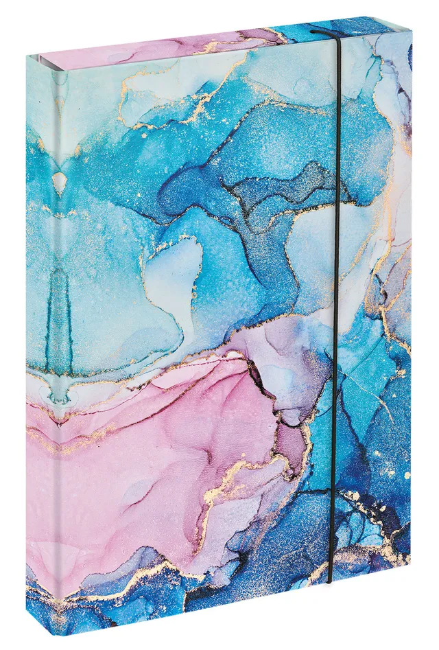 baagl-jumbo-marble-pink-chemise-a4-lastique image 1