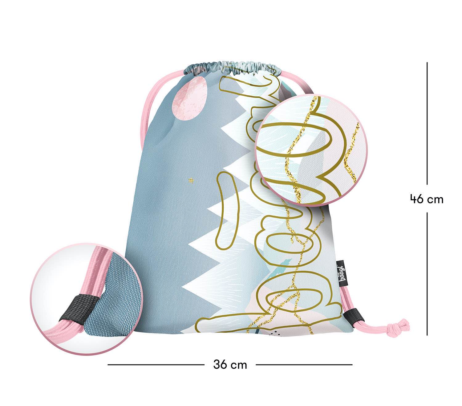 baagl-gym-sacks-skate-moon-sac-gym-phosphorescent image 3