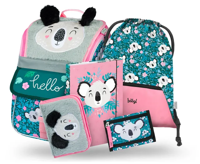baagl-zippy-baby-koala-iii-cartable-fille-set-3-pi-ces image 1