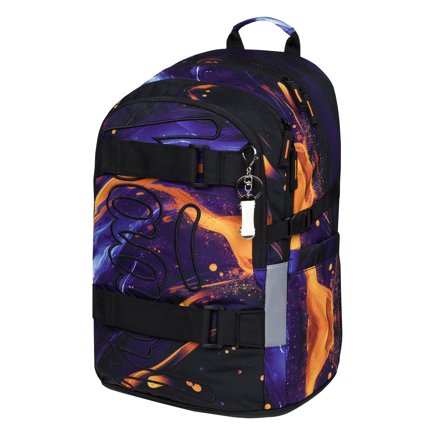 baagl-skate-vibe-sac-dos-scolaire-recycl-poche-pc-15-pouces image 2