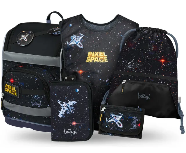 baagl-zippy-plus-pixel-space-cartable-3-pi-ces-cp image 1