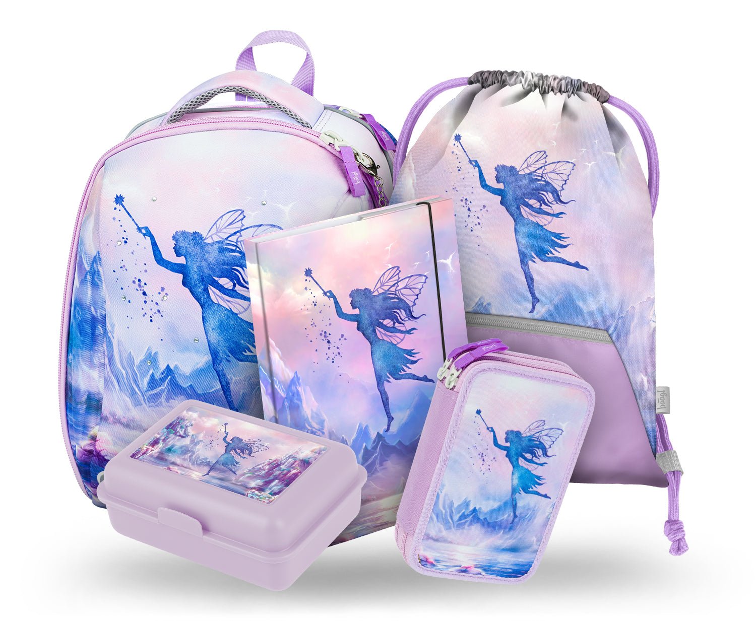 baagl-shelly-fairy-ii-ensemble-cartable-3-pi-ces-f-e image 1