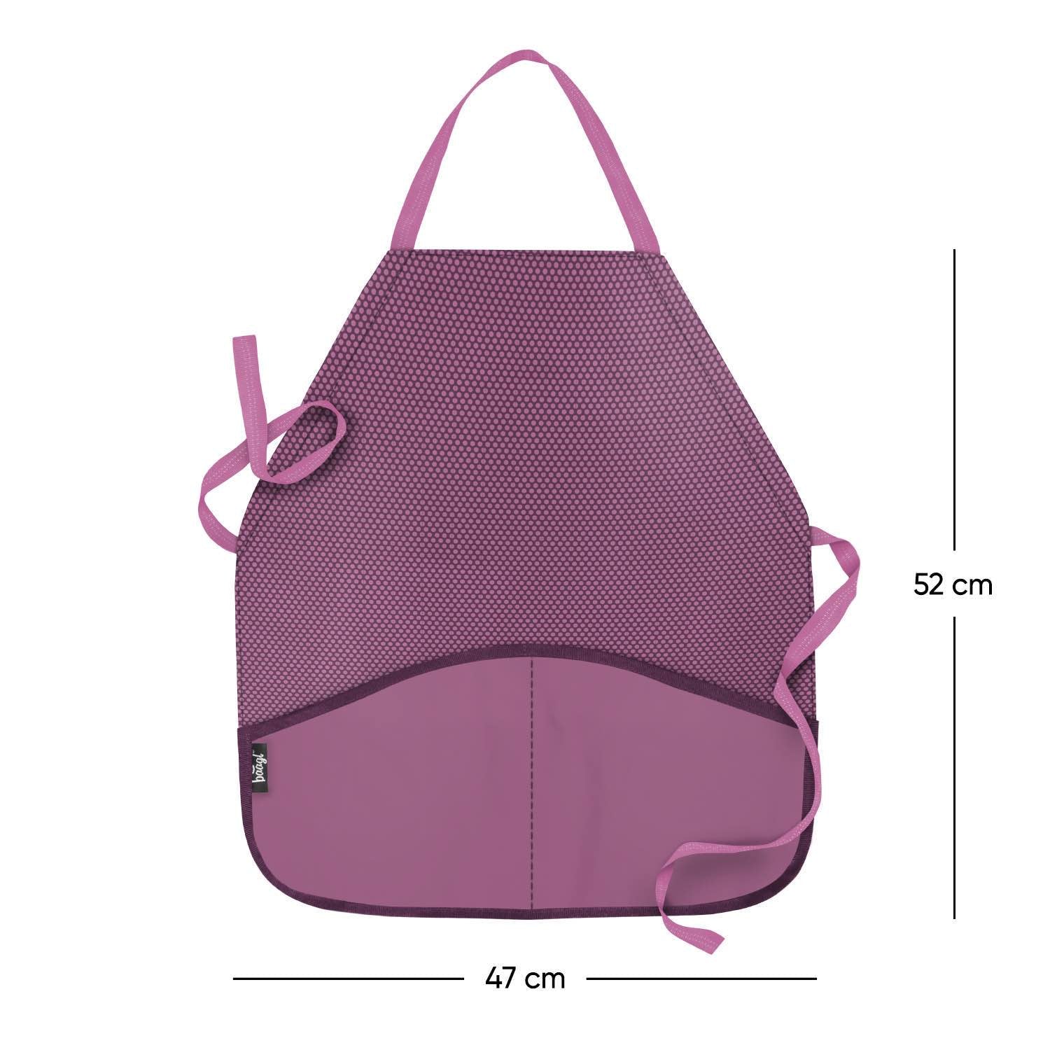 baagl-tablier-enfant-rose-peinture-lavable-2-poches image 3