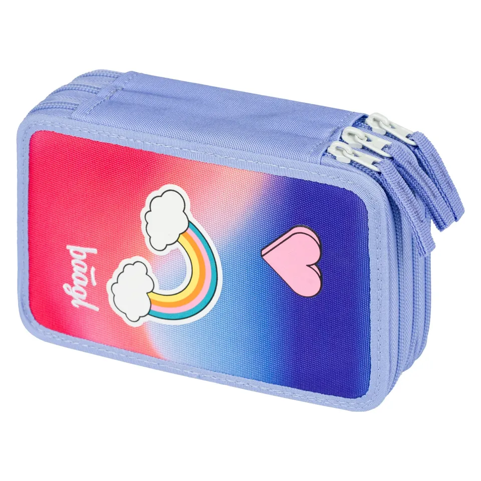 baagl-rainbow-red-trousse-3-compartiments-rouge image 1