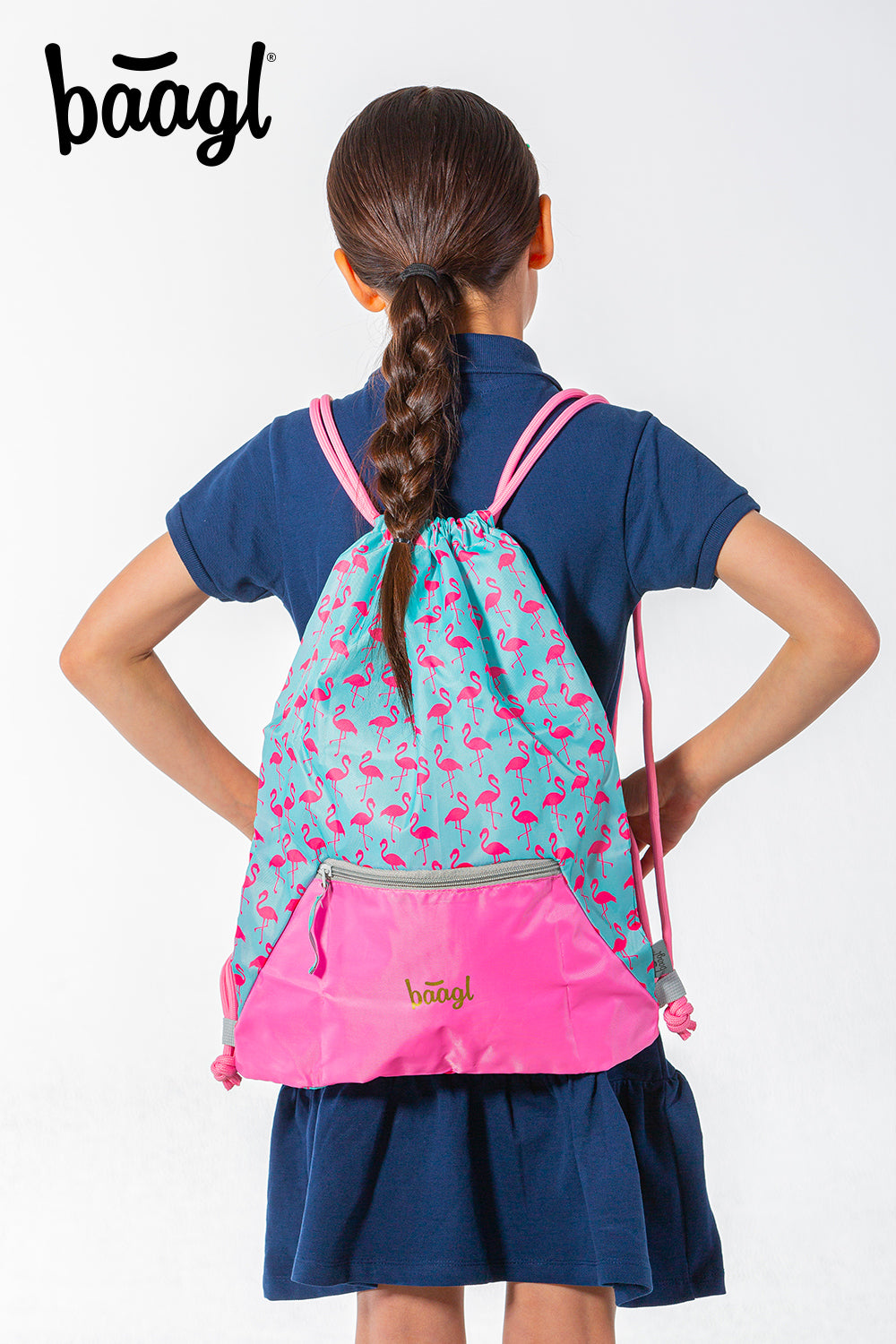 baagl-flamingo-sac-de-gym-avec-poche-zipp-e image 4