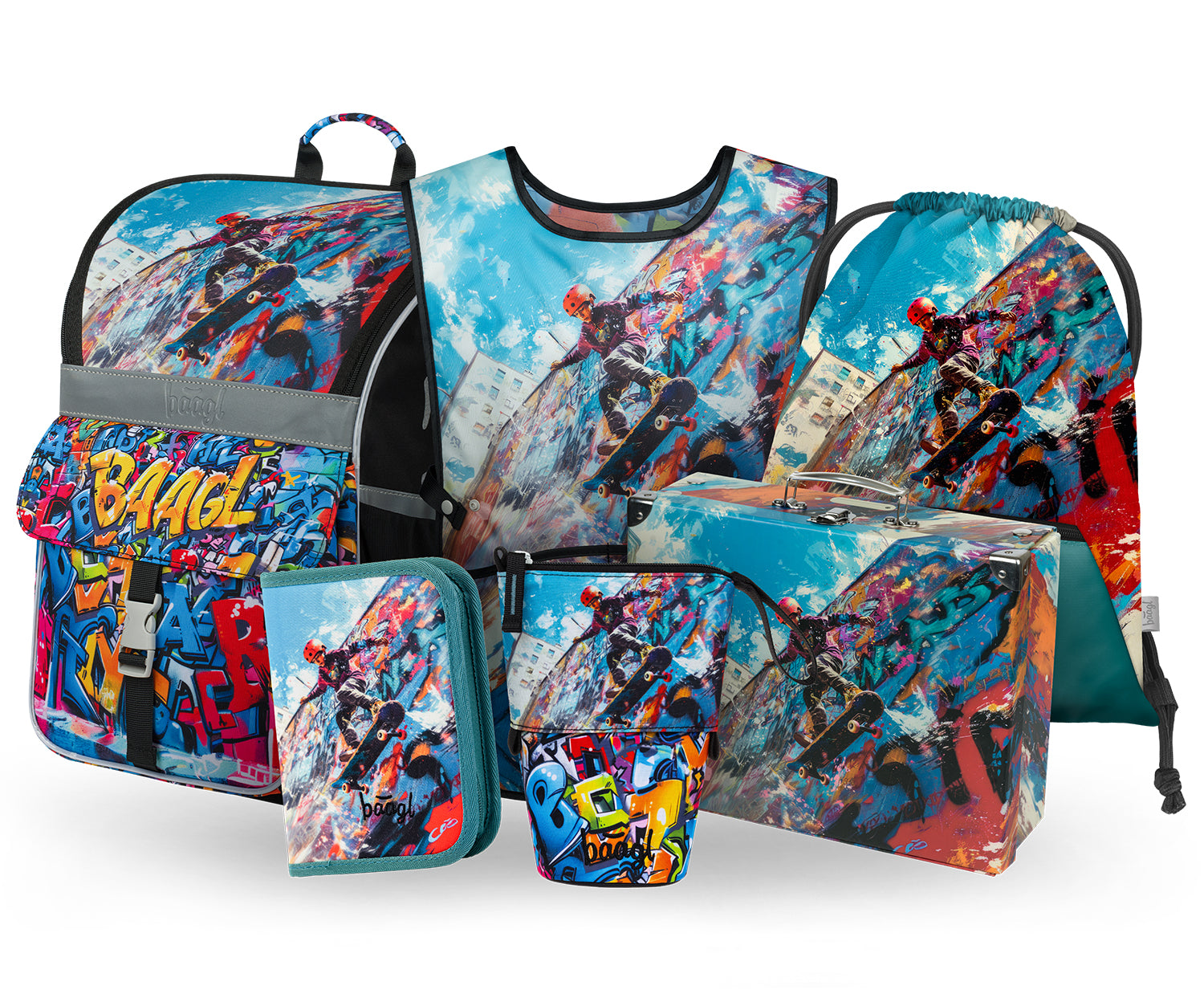 baagl-zippy-set-cartable-skatepark-iii-3-pi-ces-ergonomique image 1