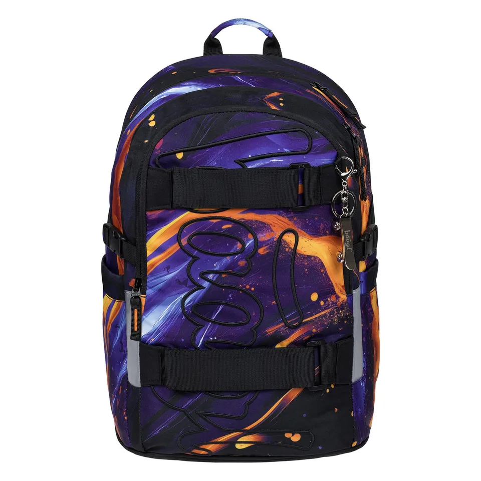 baagl-skate-vibe-sac-dos-scolaire-recycl-poche-pc-15-pouces image 1
