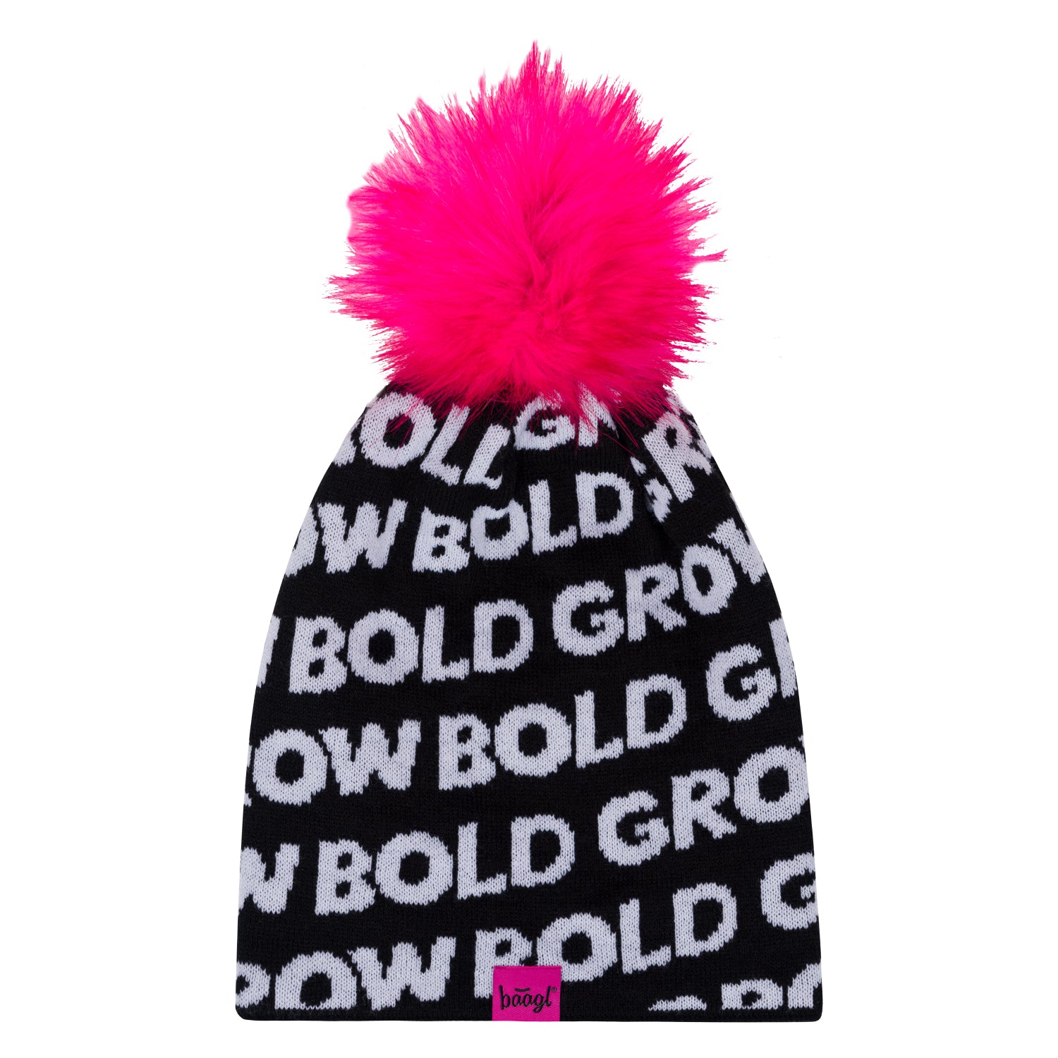 baagl-bonnet-tricot-rose-pompon-enfant-6-12-ans image 2