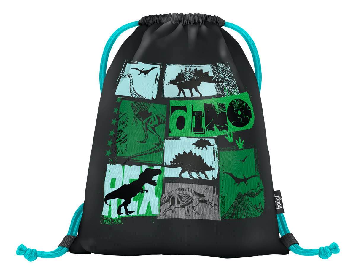 baagl-dino-gym-sack-sac-sport-dinosaure-filet-respirant image 1