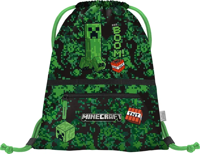 baagl-minecraft-boom-sac-de-gym-poche-zipp-e image 1