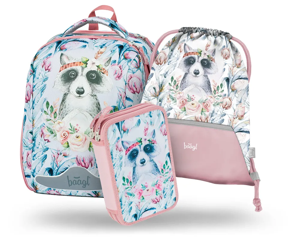 baagl-shelly-raccoon-ensemble-cartable-23-l image 1