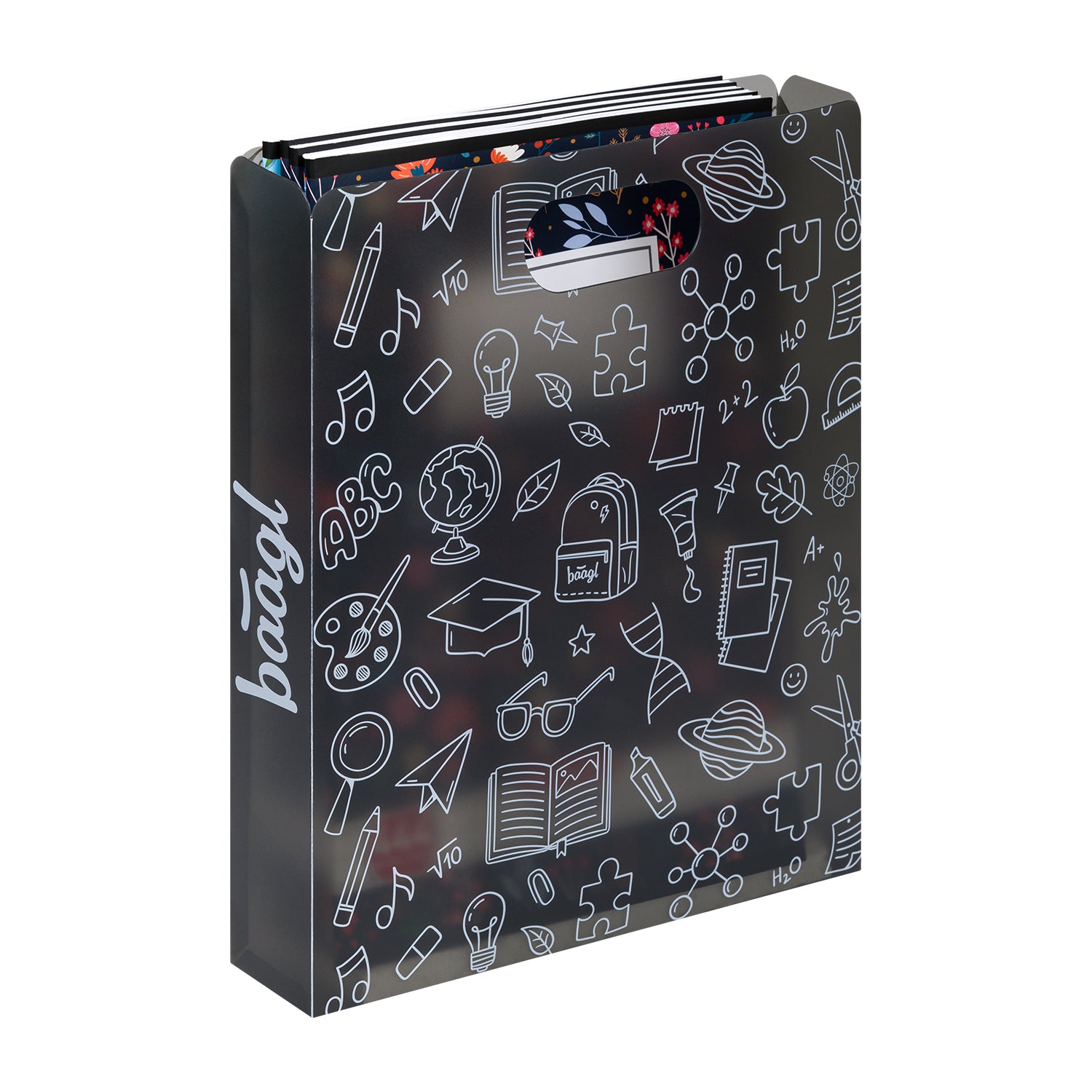 baagl-notebook-folders-school-grey-chemise-plastique-recycl image 2