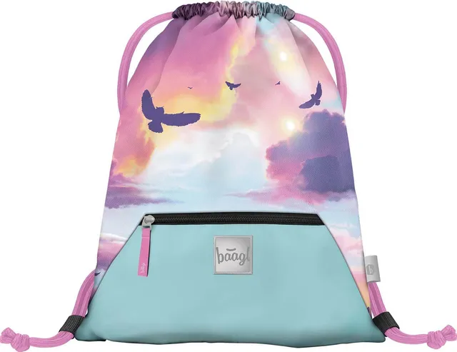 baagl-gym-sacks-owl-sac-gym-poche-zip-lavable image 1