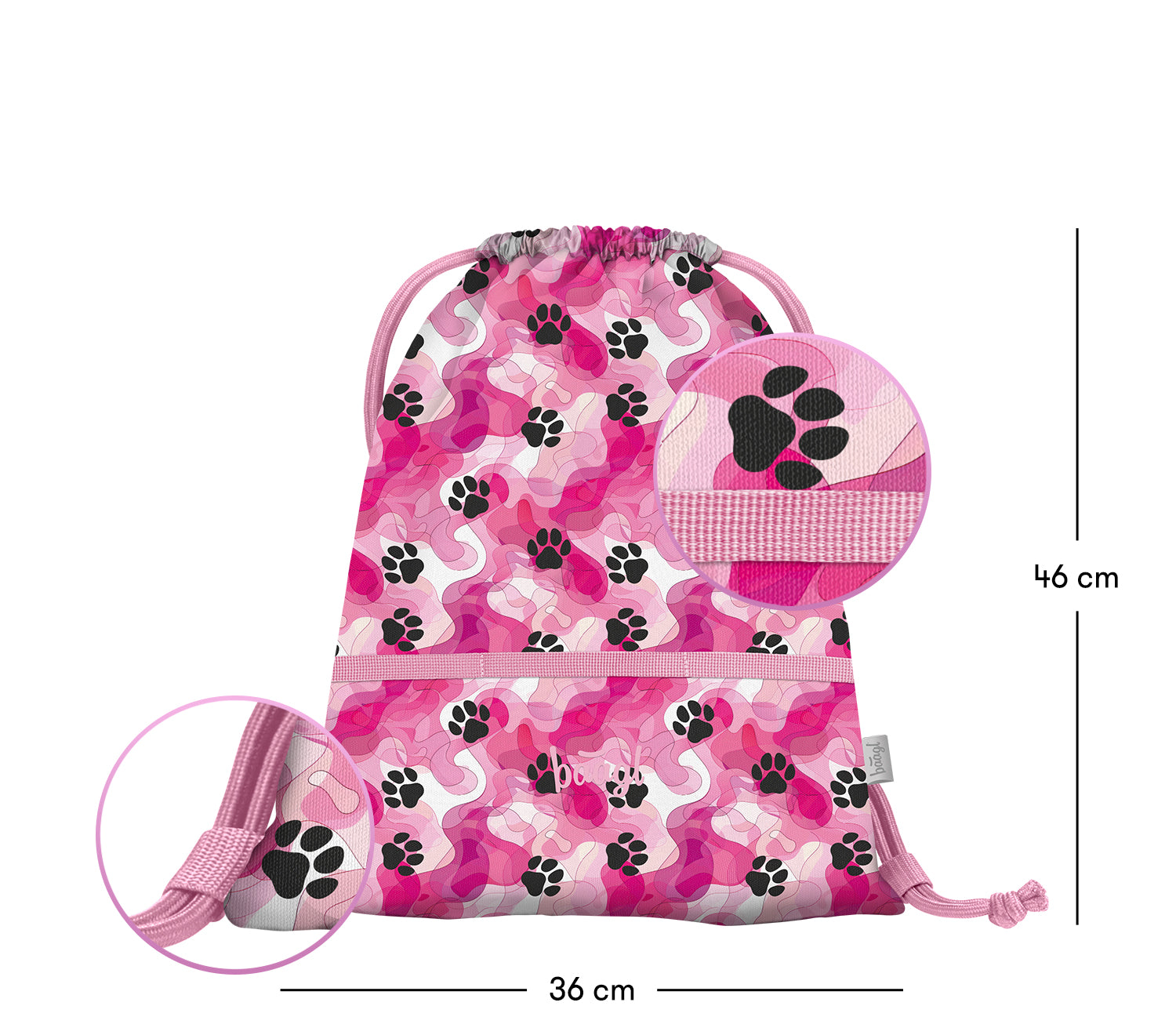 baagl-gym-sacks-paws-sac-de-sport-pattes-lavable image 3