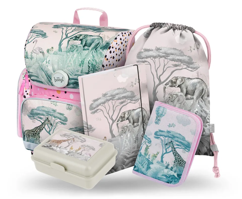 baagl-ergo-safari-ii-cartable-ensemble-3-pi-ces-ergonomique image 1