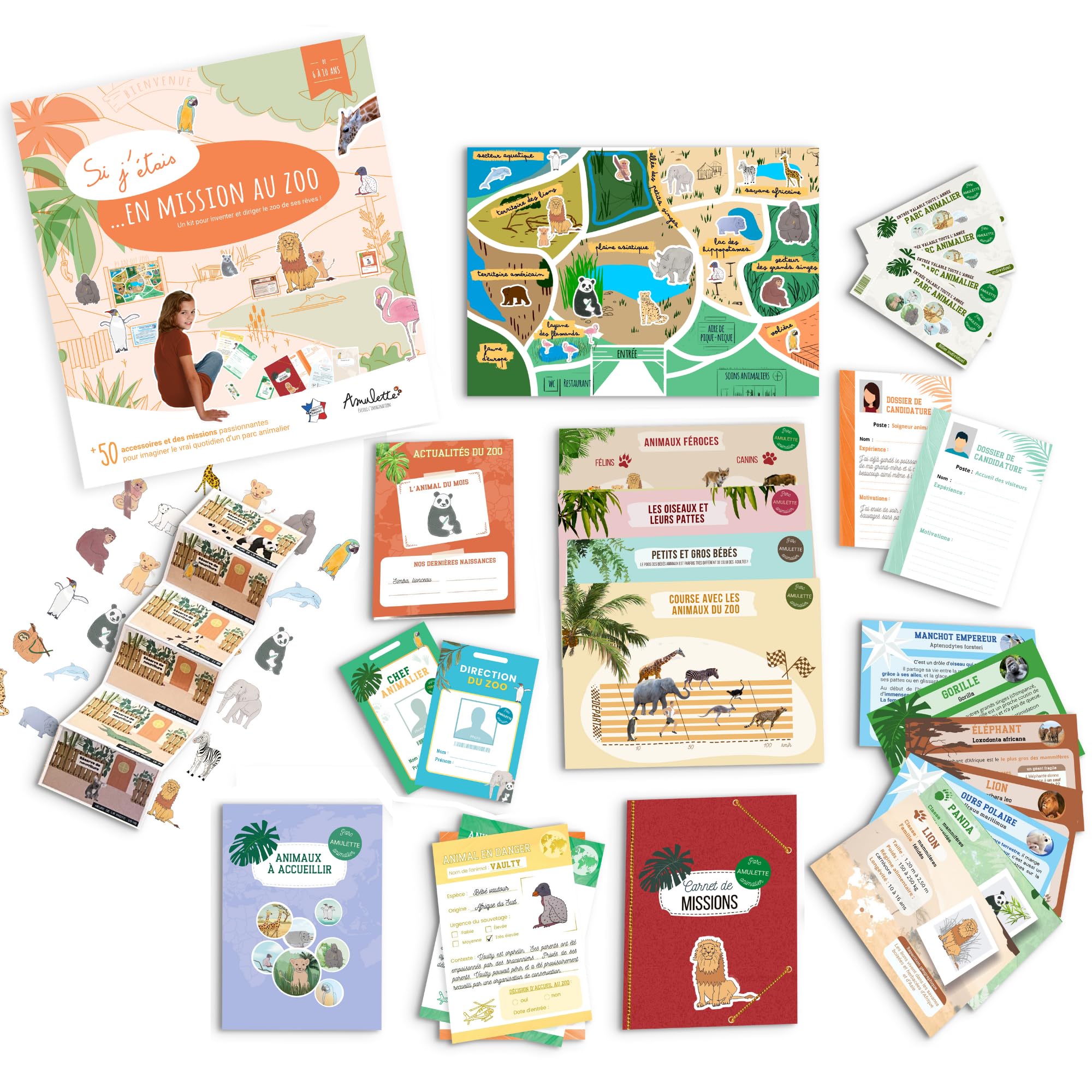 amulette-mission-au-zoo-kit-jeu-50-accessoires-6-10-ans-mzoo image 8
