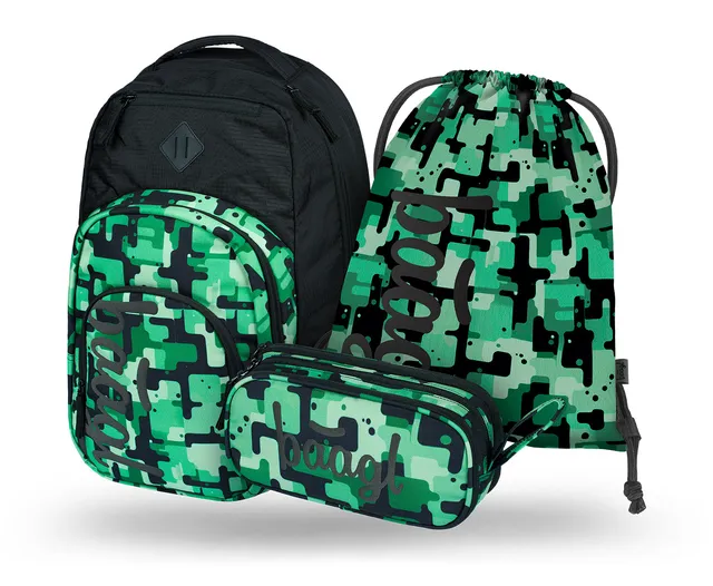 baagl-coolmate-green-set-sac-dos-35-l-3-pi-ces image 1