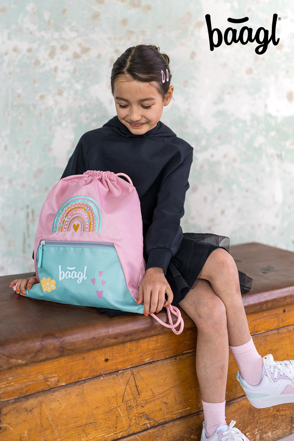 baagl-gym-sacks-sac-de-sport-pink-rainbow-poche-zipp-e image 5
