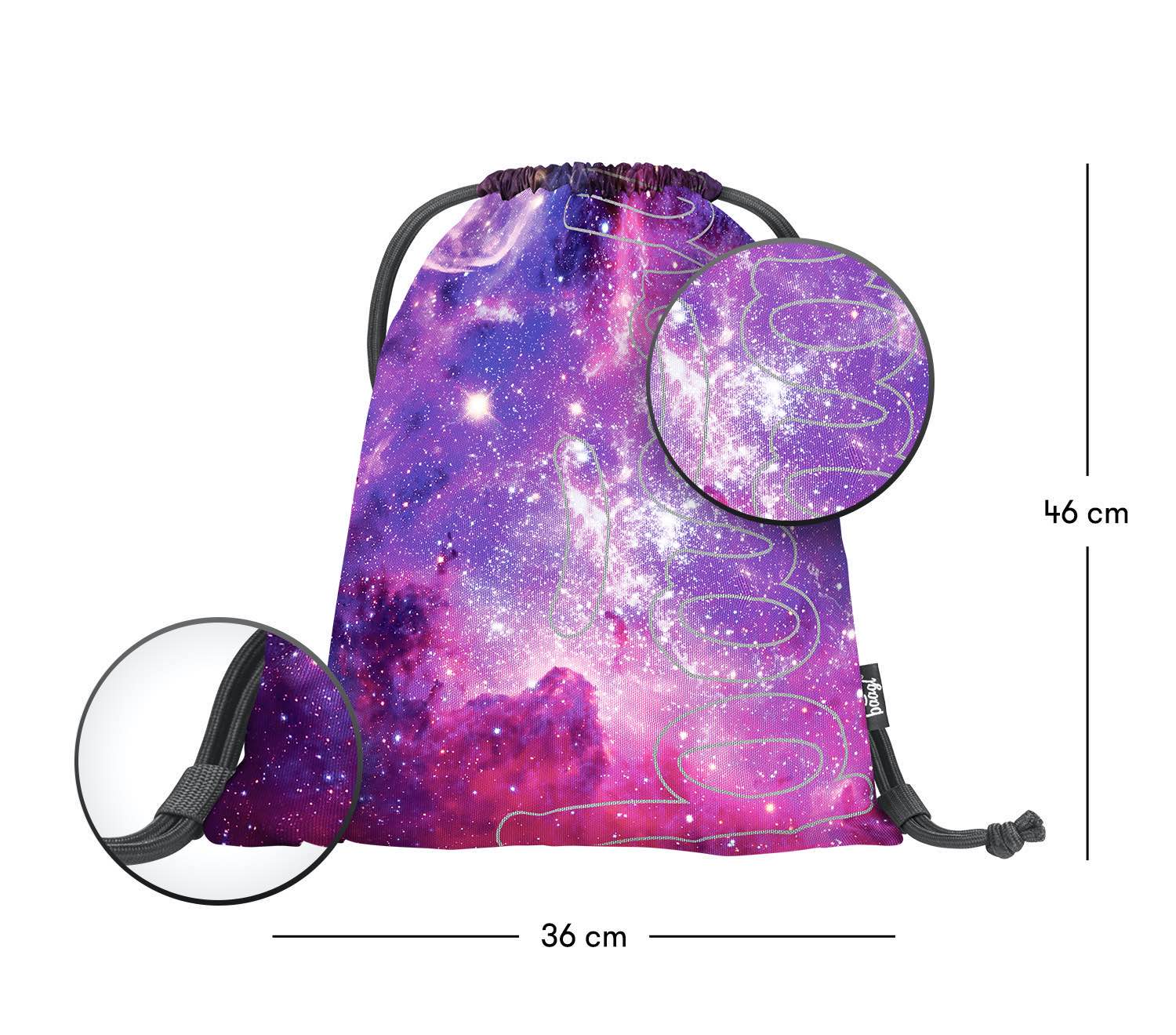 baagl-skate-galaxy-sac-de-gym-enfant-skate-phosphorescent image 3