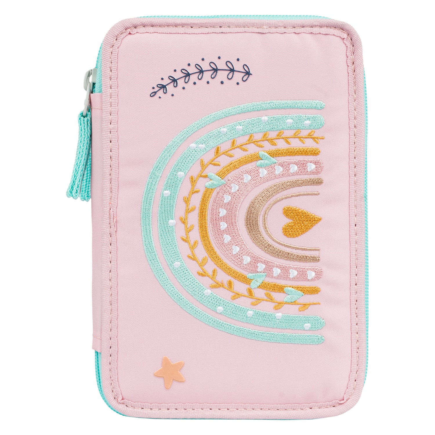 baagl-pink-rainbow-trousse-3-compartiments-rose-ykk image 3