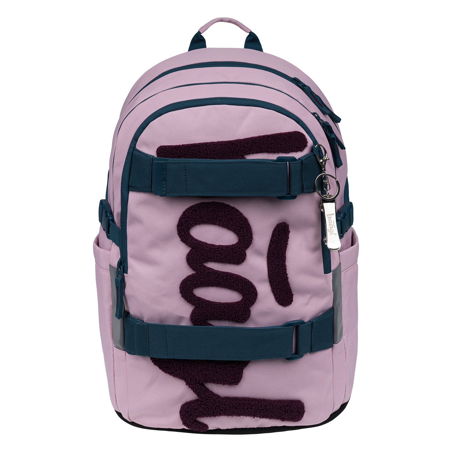baagl-skate-rose-set-scolaire-sac-dos-trousse-recycl image 2