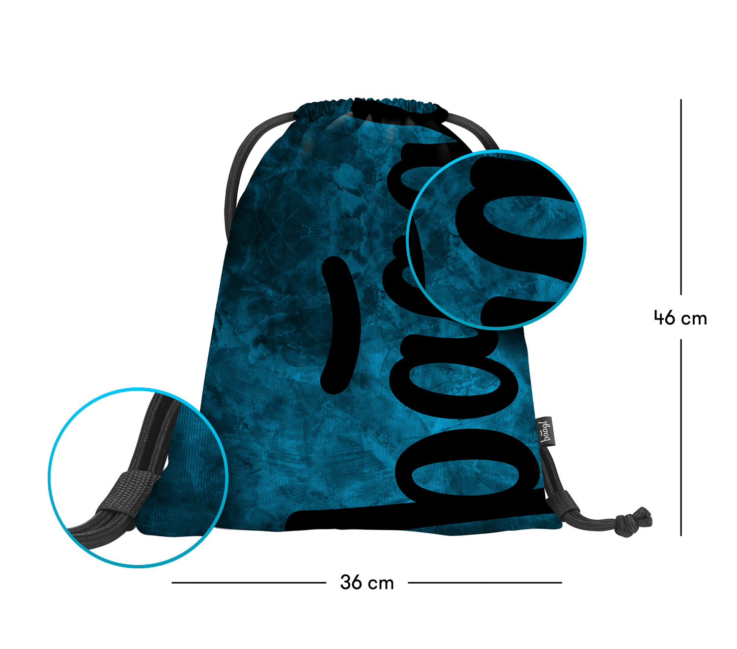 baagl-ocean-sac-de-gym-bleu-lavable image 3