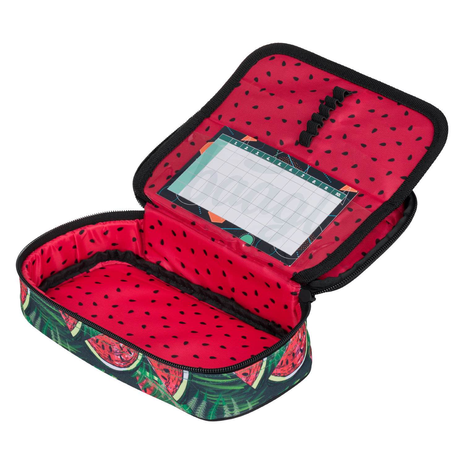 baagl-school-melon-trousse-scolaire-rigide-compartiment image 2