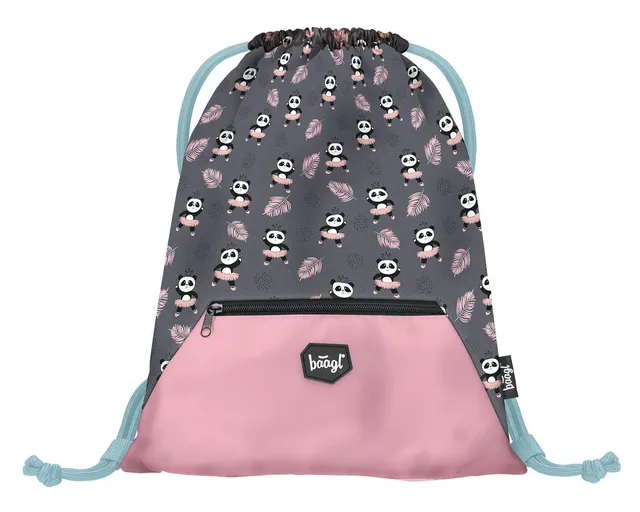 baagl-panda-sac-de-gym-poche-zipp-e-lavable image 1