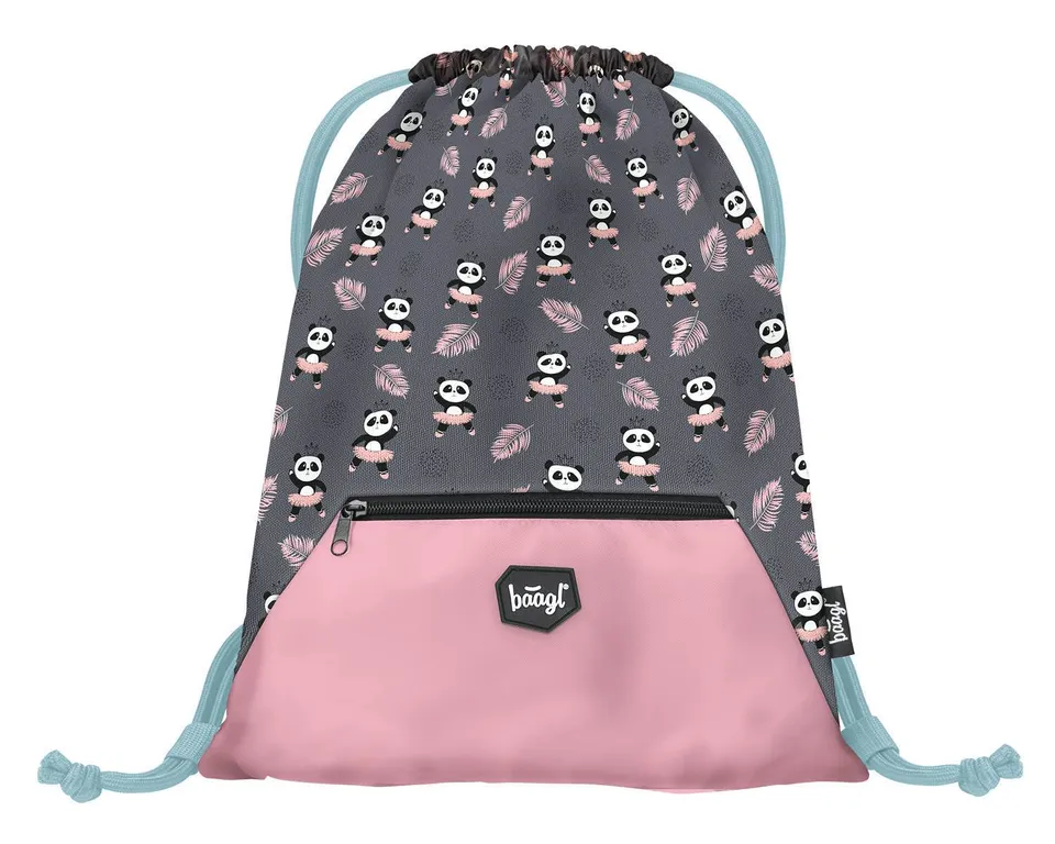 baagl-panda-sac-de-gym-poche-zipp-e-lavable image 1