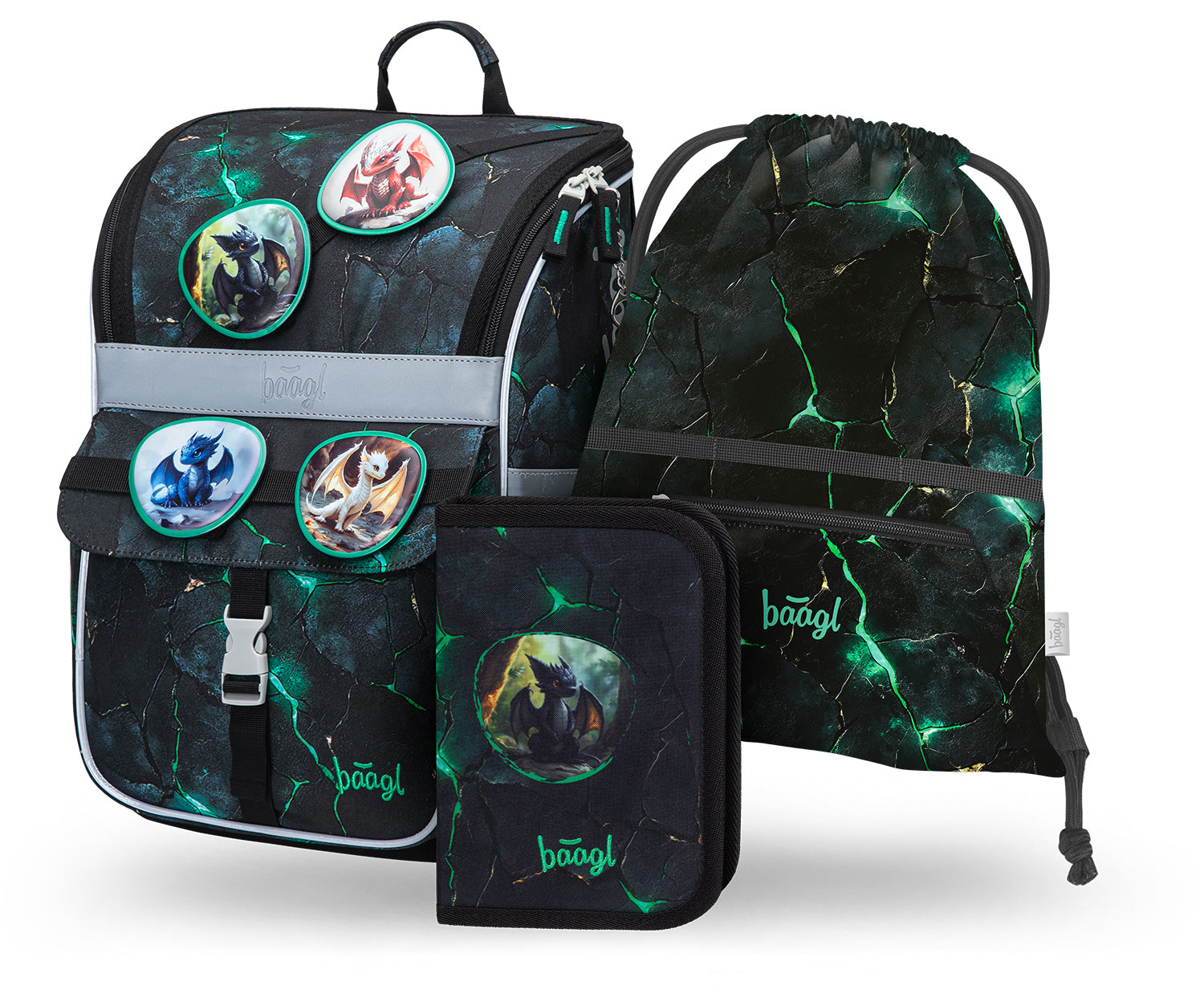 baagl-zippy-dragons-ensemble-scolaire-cartable-18-l image 1