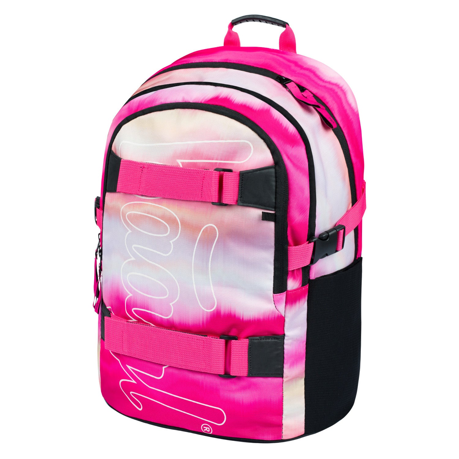 baagl-skate-pink-stripes-sac-dos-scolaire-rose-25-l image 2