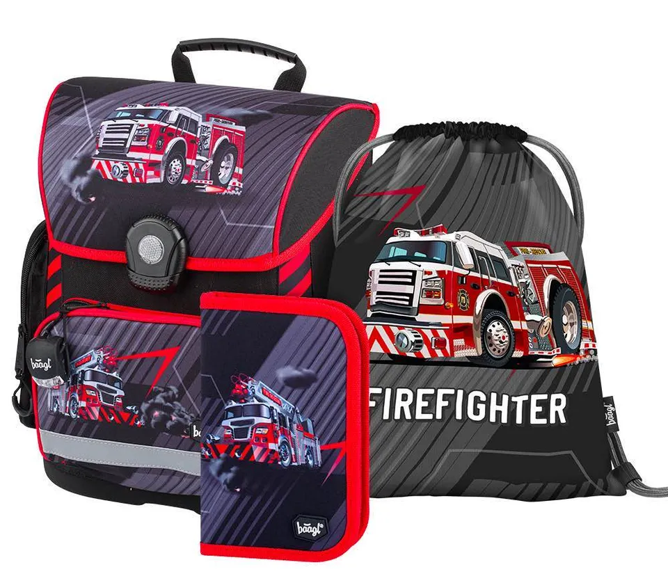 baagl-school-sets-firetruck-cartable-cp-3-pi-ces-pompier image 1