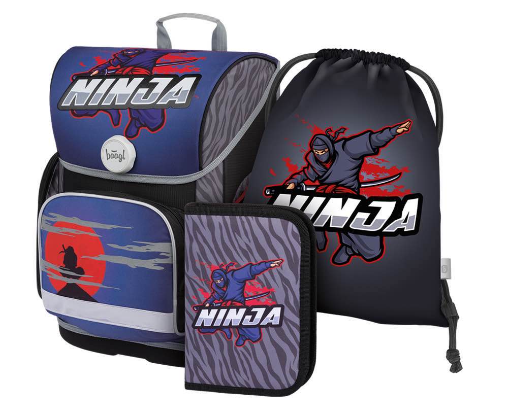 baagl-school-sets-ergo-ninja-cartable-19-l-trousse-sac-gym image 1