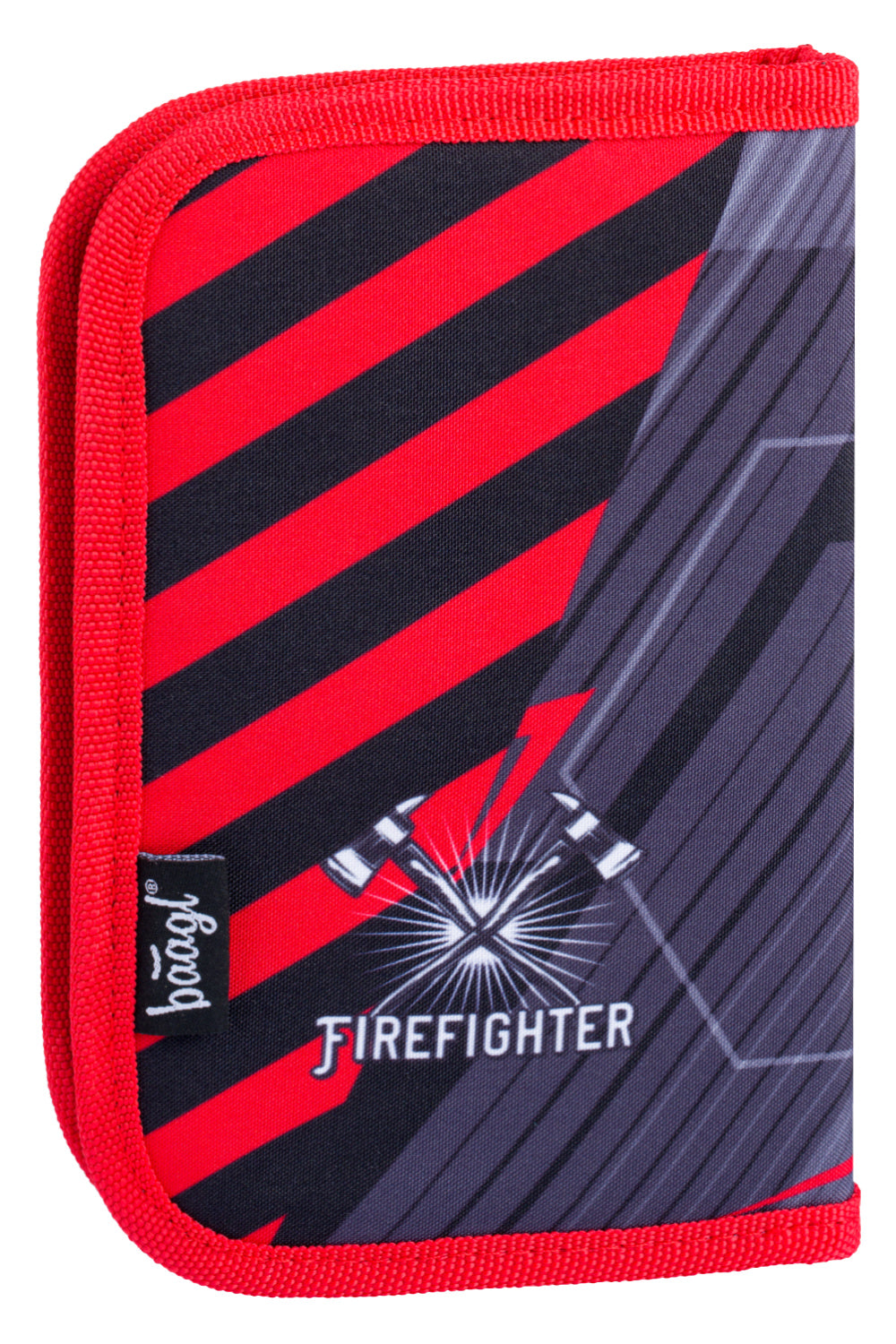 baagl-classic-firetruck-trousse-scolaire-un-compartiment-rouge image 2