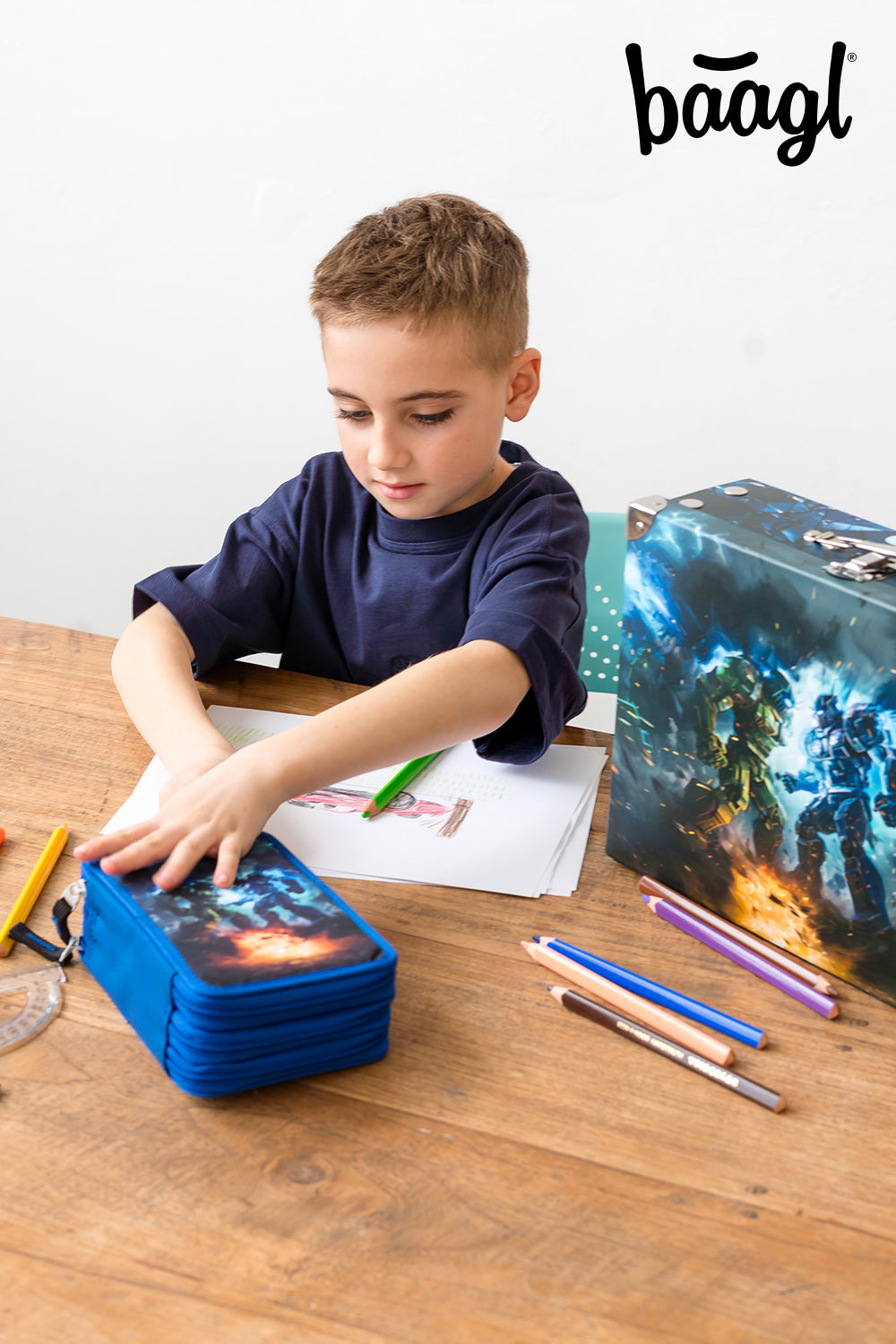 baagl-robots-trousse-scolaire-3-compartiments-gar-on image 7