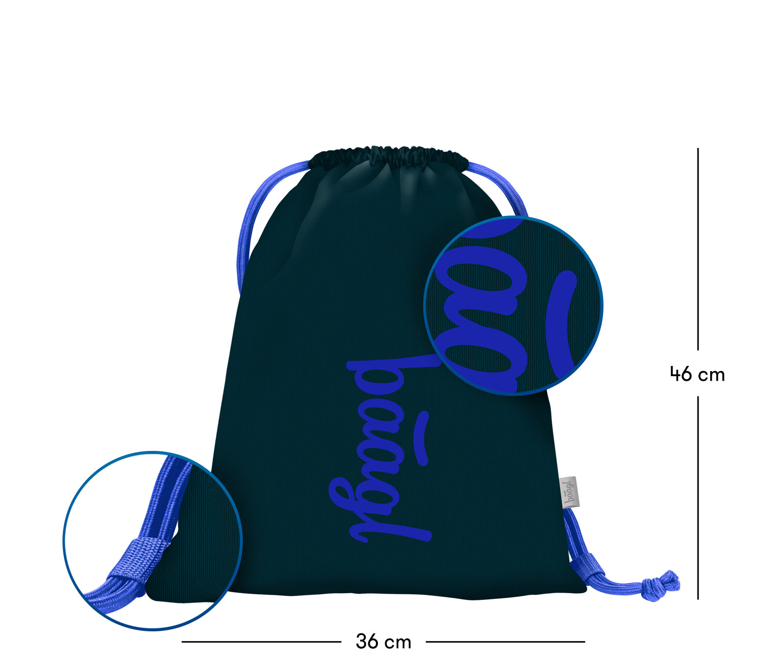 baagl-logo-blue-sac-de-gym-bleu-recycl-cordon image 3