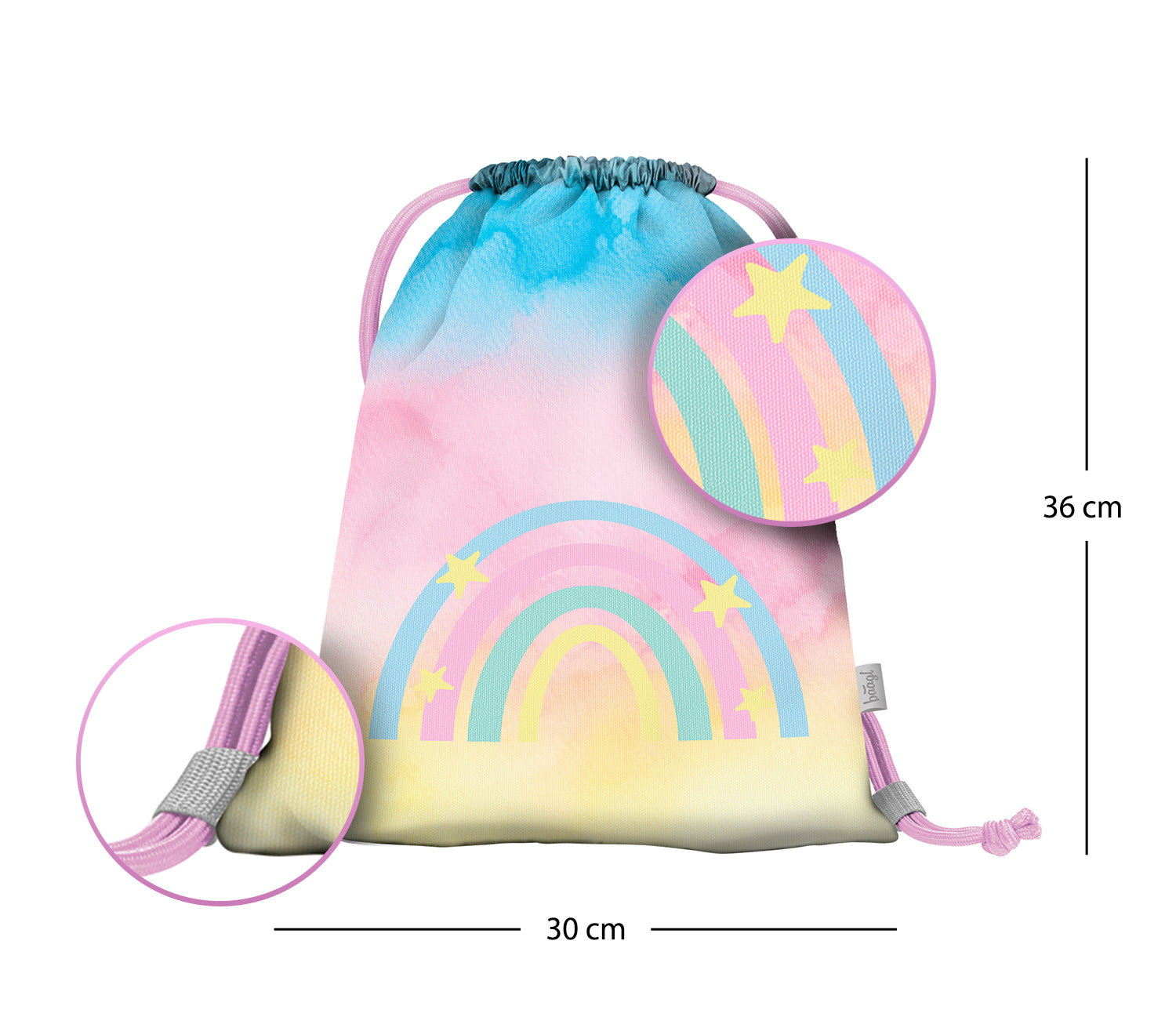 baagl-gym-sacks-sac-gym-rainbow-maternelle-lavable image 3
