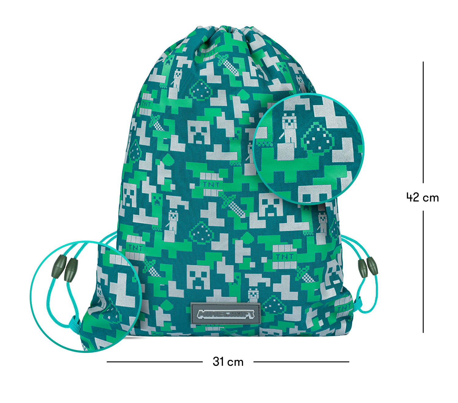 baagl-school-sets-silver-creeper-trousse-sac-gym-2-pi-ces image 4