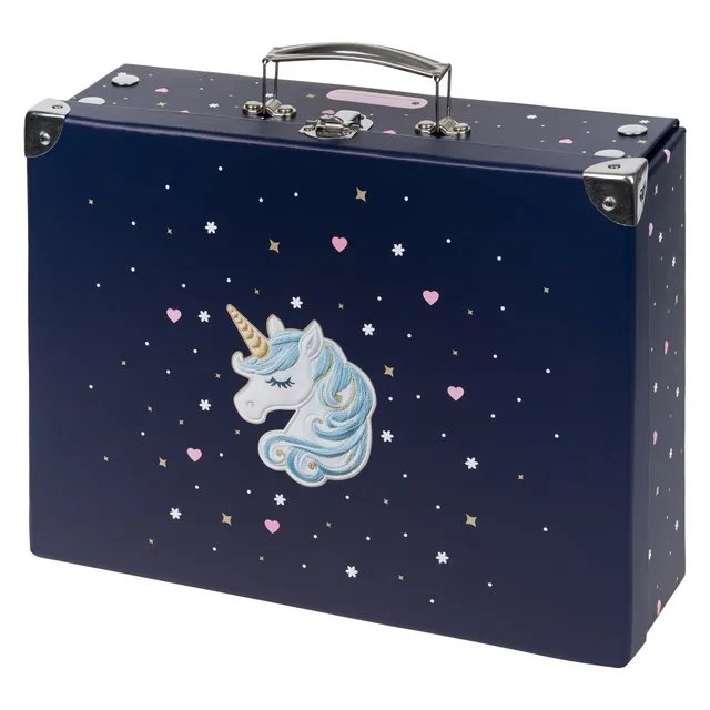 baagl-unicorn-stars-mallette-scolaire-pliable-licorne image 1