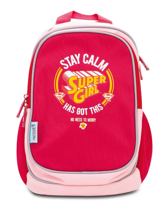 baagl-supergirl-stay-calm-sac-dos-maternelle-fille-imperm-able image 1